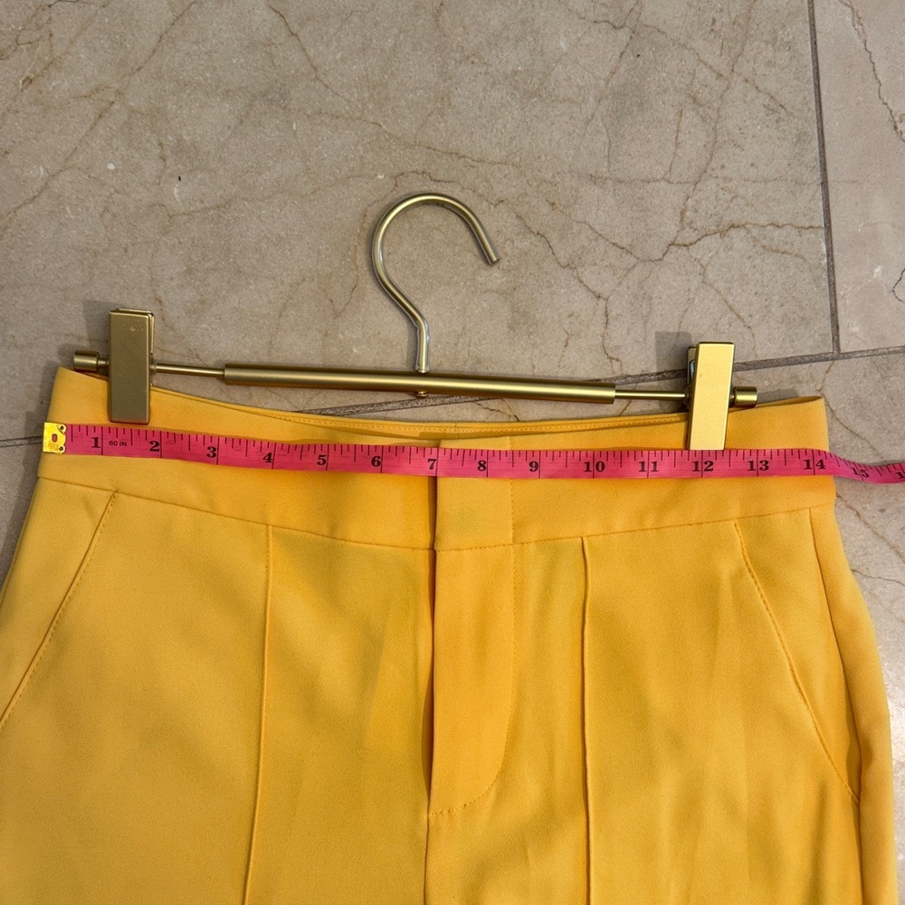 Alice + Olivia Dylan Sunny Yellow Trousers size 4 - Picture 7 of 11
